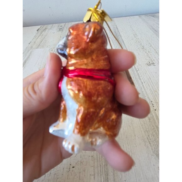 Kurt Adler bulldog Noble gems glass ornament Xmas dog tree puppy glitter - Picture 4 of 7